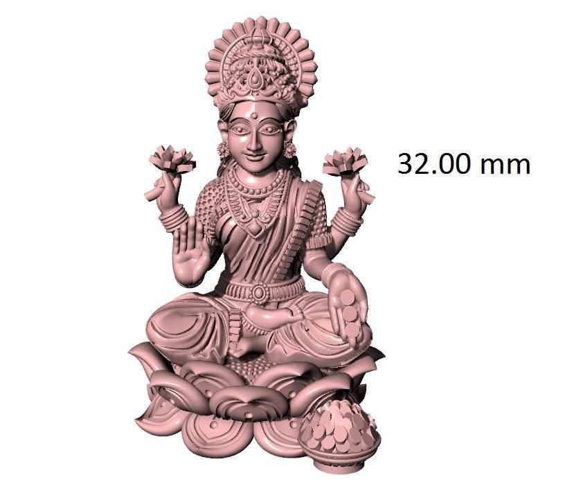 Laxmiji  Murti 3D print model_1