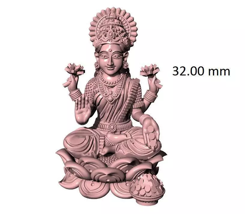 Laxmiji  Murti 3D print model_0
