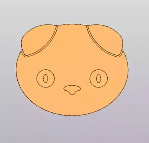 Scottish Fold cat Cup coaster 3D print model