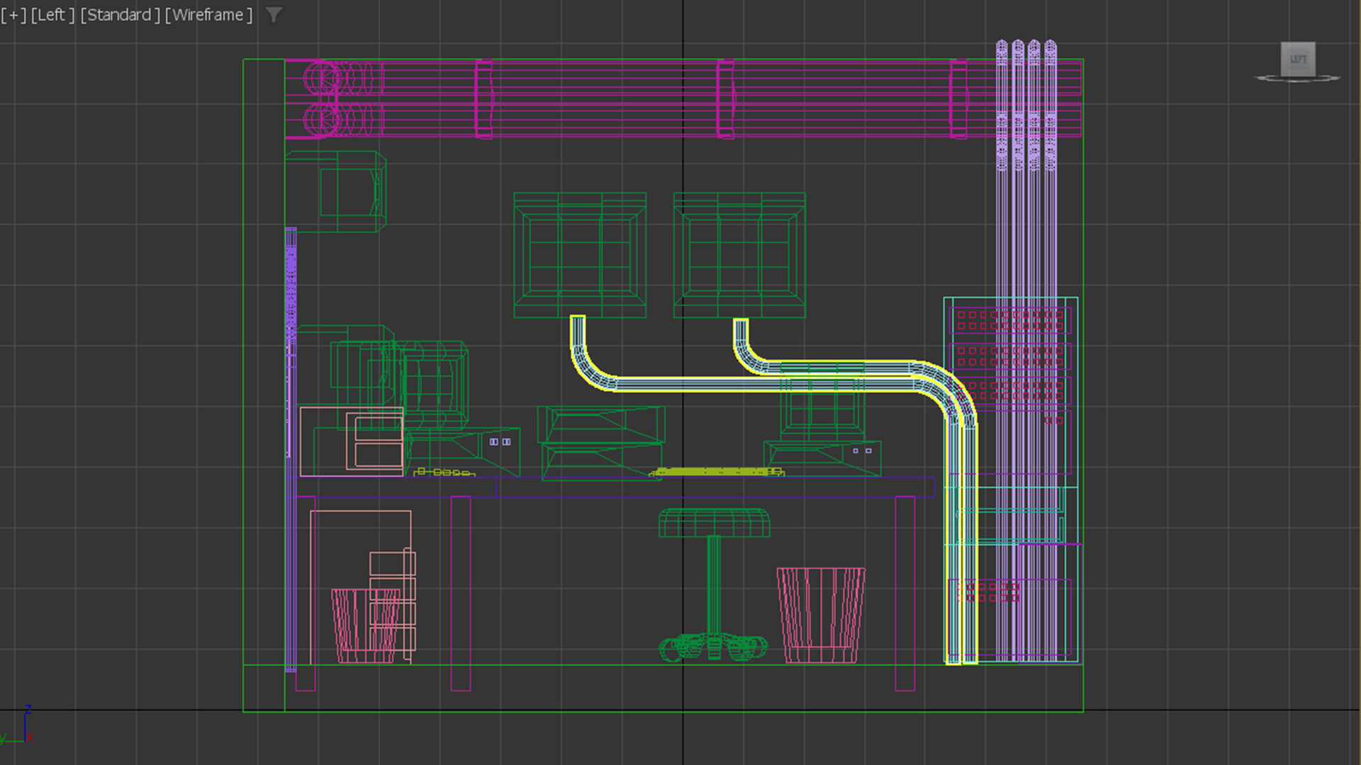 Hacker Room Low-poly 3D model_6