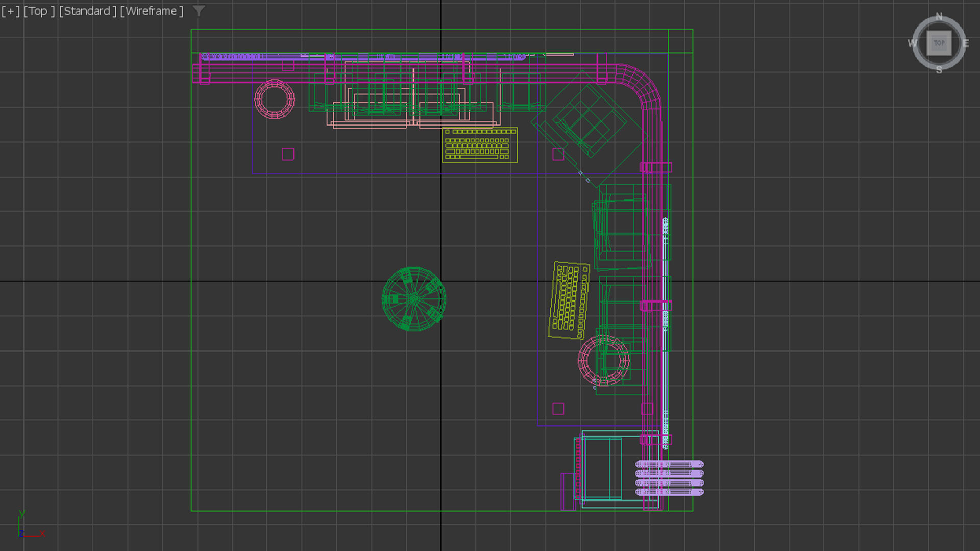 Hacker Room Low-poly 3D model_7