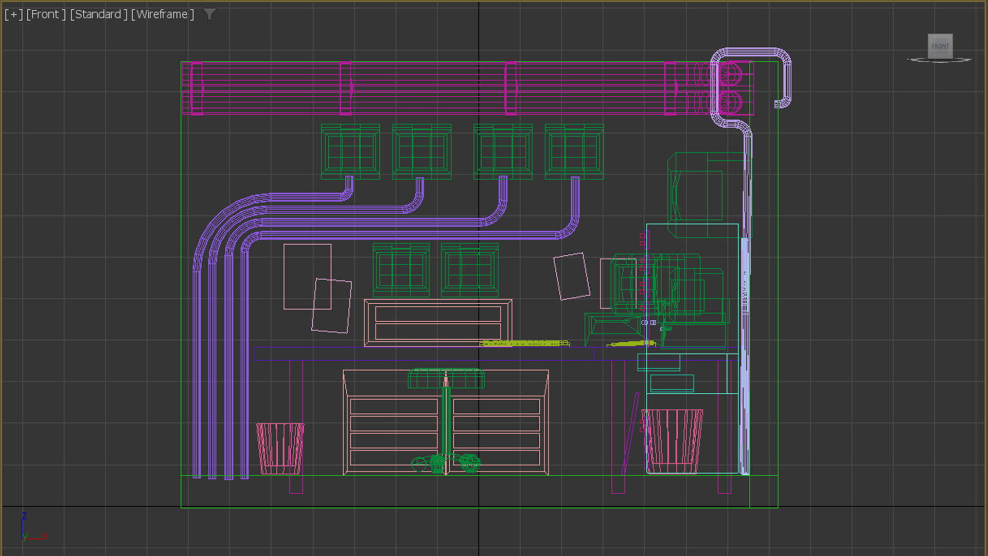 Hacker Room Low-poly 3D model_5
