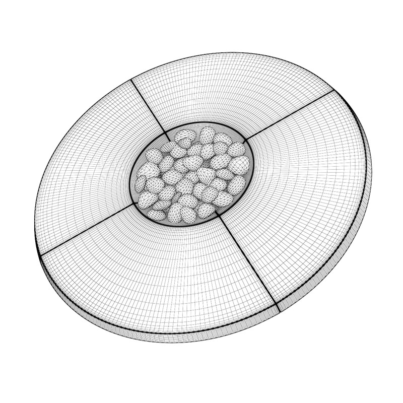 Round Black Table 3D model_3