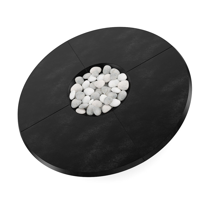 Round Black Table 3D model_1