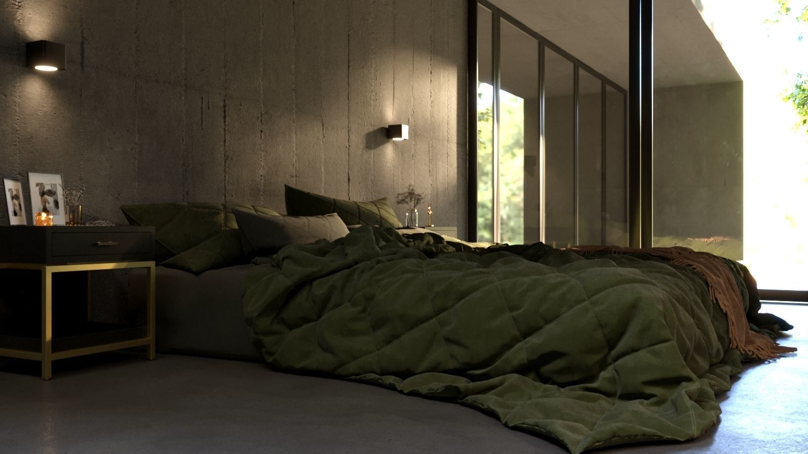 Modern Bedroom 3D model_2