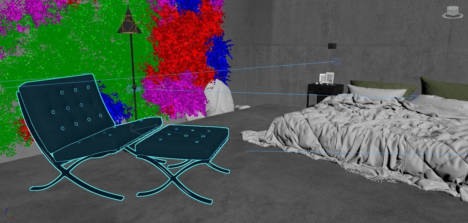 Modern Bedroom 3D model_3