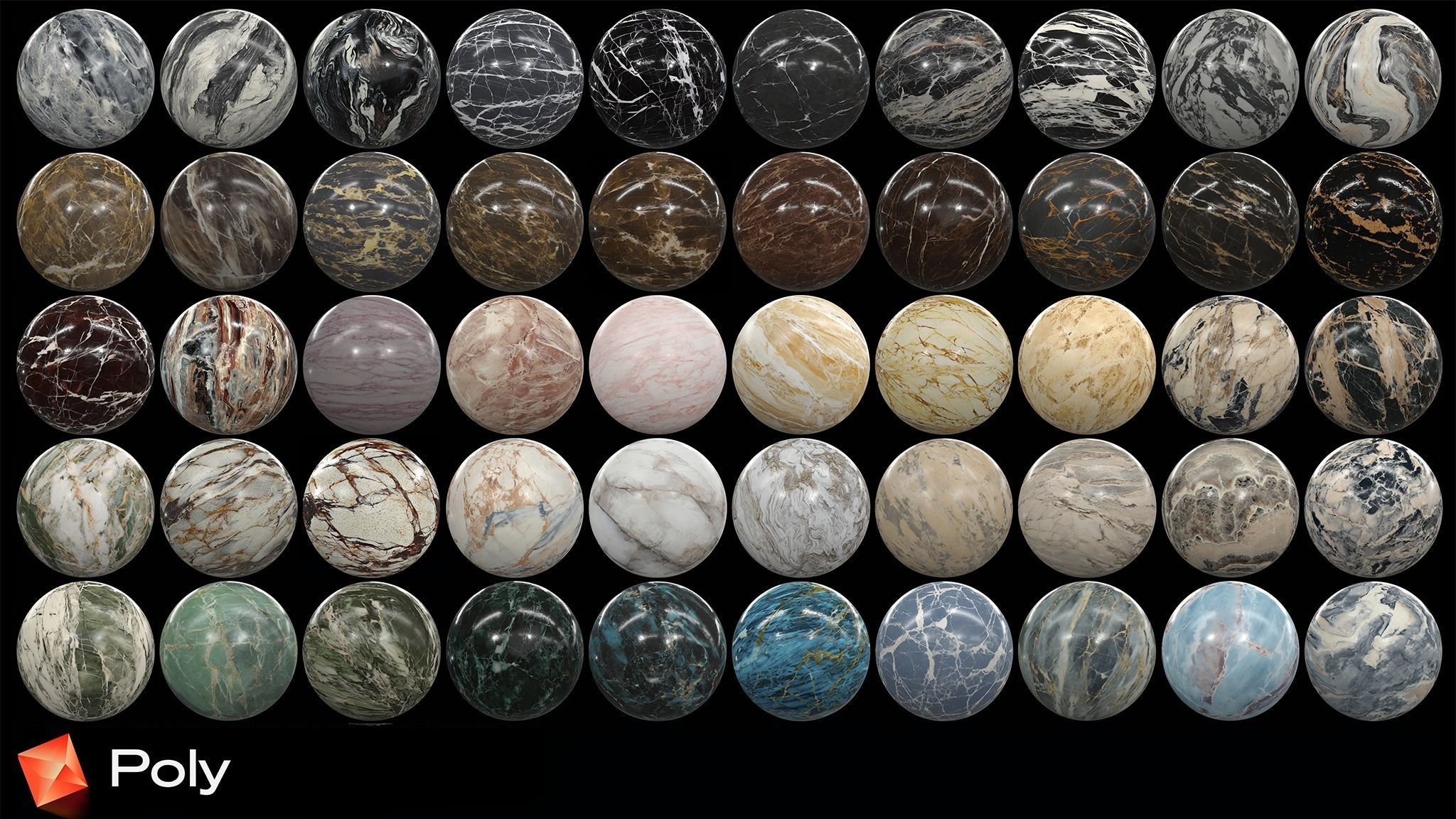 50 Realistic Marble Material Pack - PBR Textures Texture_1