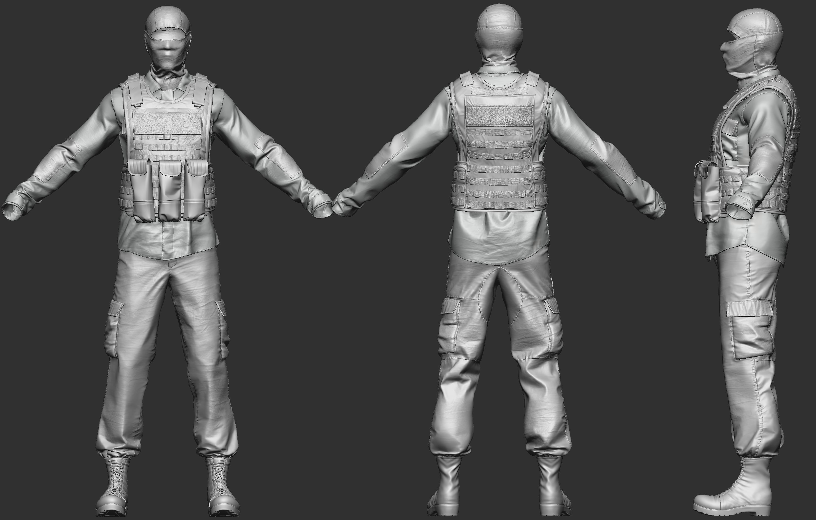 Boots 01 Highpoly 3D model_3