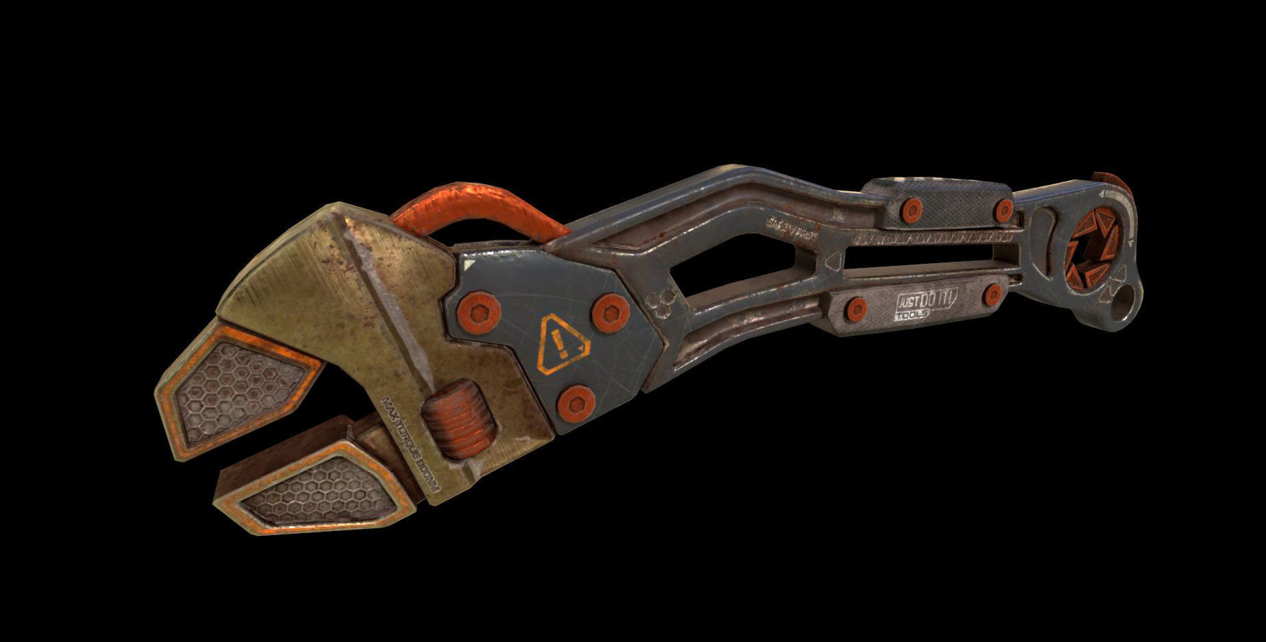 Game-Ready Sci-Fi Weapons Bundle Low-poly 3D model_8