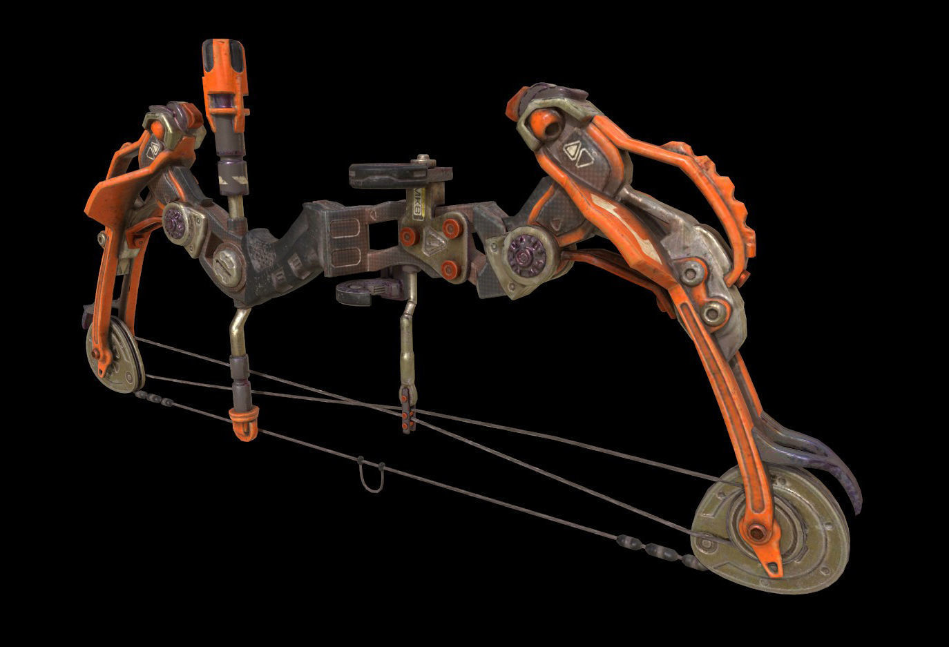 Game-Ready Sci-Fi Weapons Bundle Low-poly 3D model_1