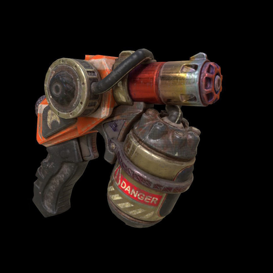 Game-Ready Sci-Fi Weapons Bundle Low-poly 3D model_5