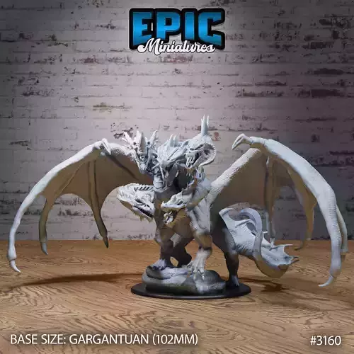 Dragon Queen Tiamat - DnD Tabletop Miniature 3D Model - STL FILE 3D print model