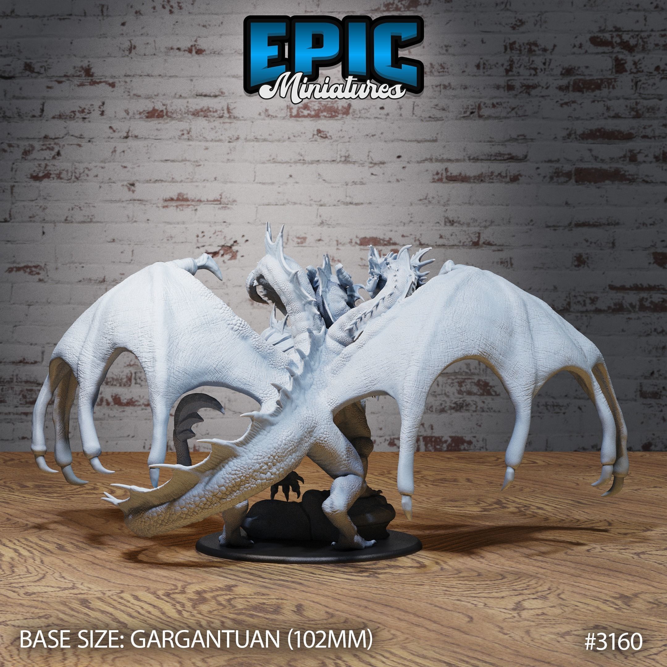 Dragon Queen Tiamat - DnD Tabletop Miniature 3D Model - STL FILE 3D print model_1