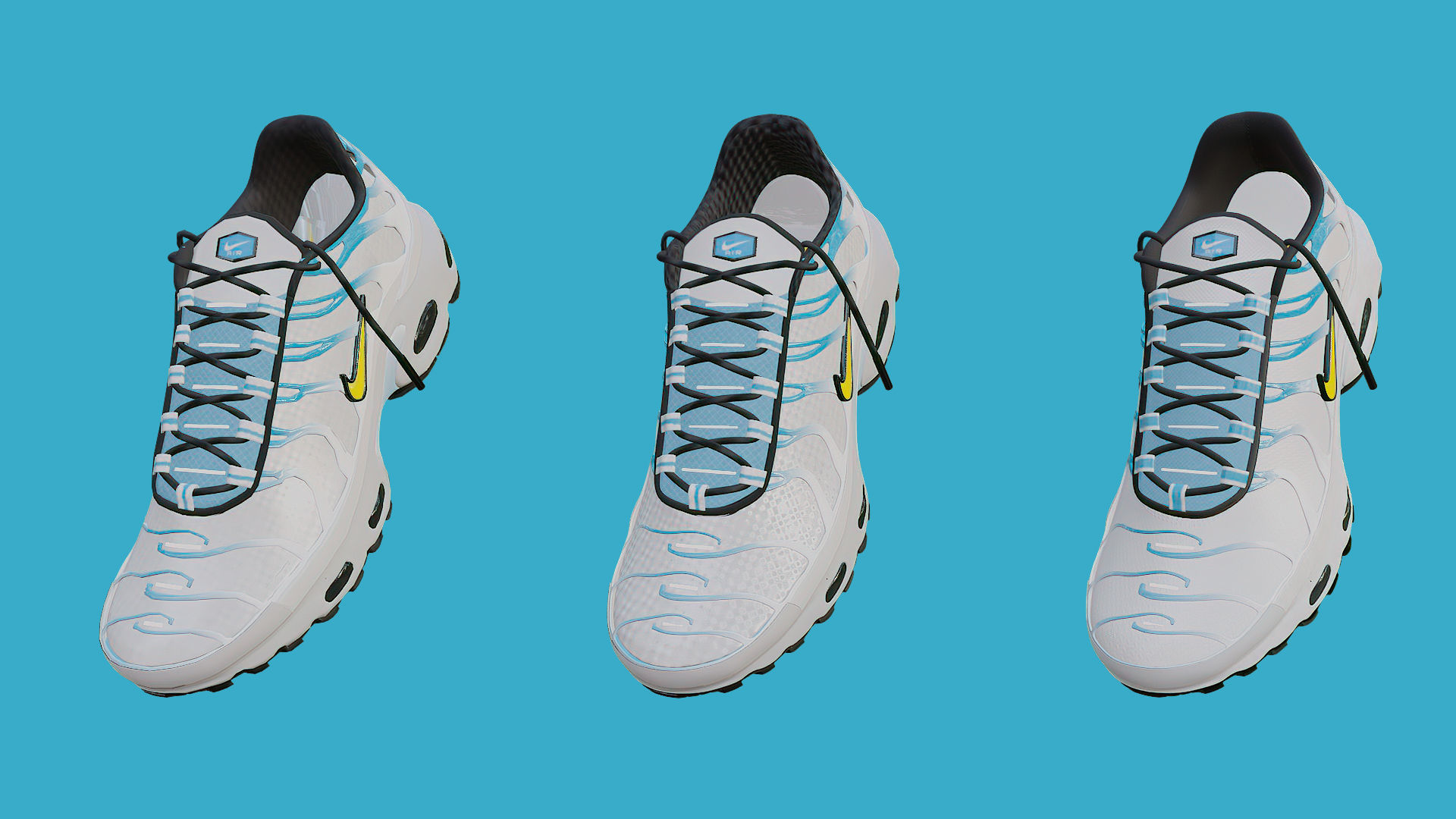 Nike Air Max Plus tn Low-poly 3D model_3