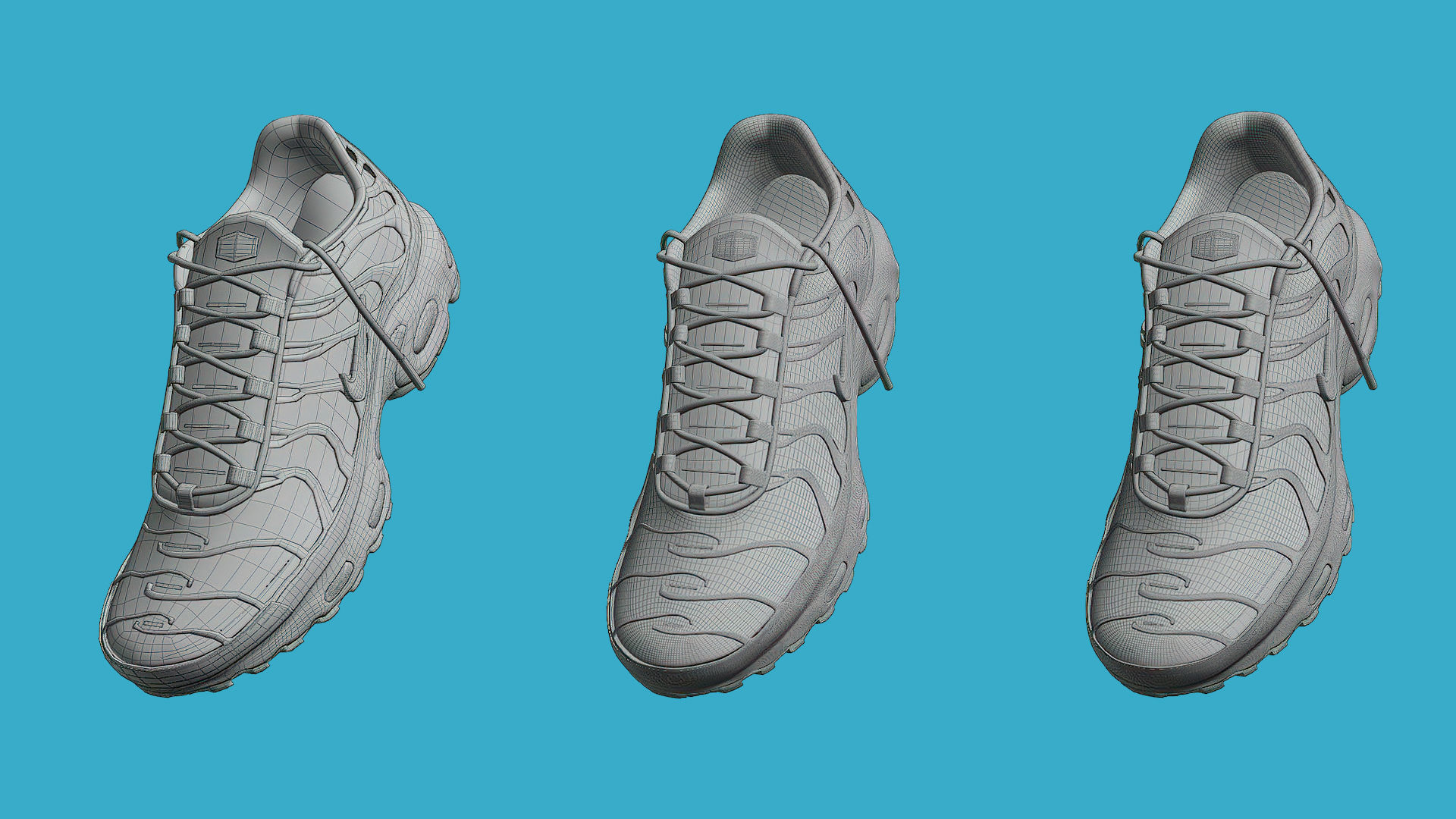 Nike Air Max Plus tn Low-poly 3D model_4