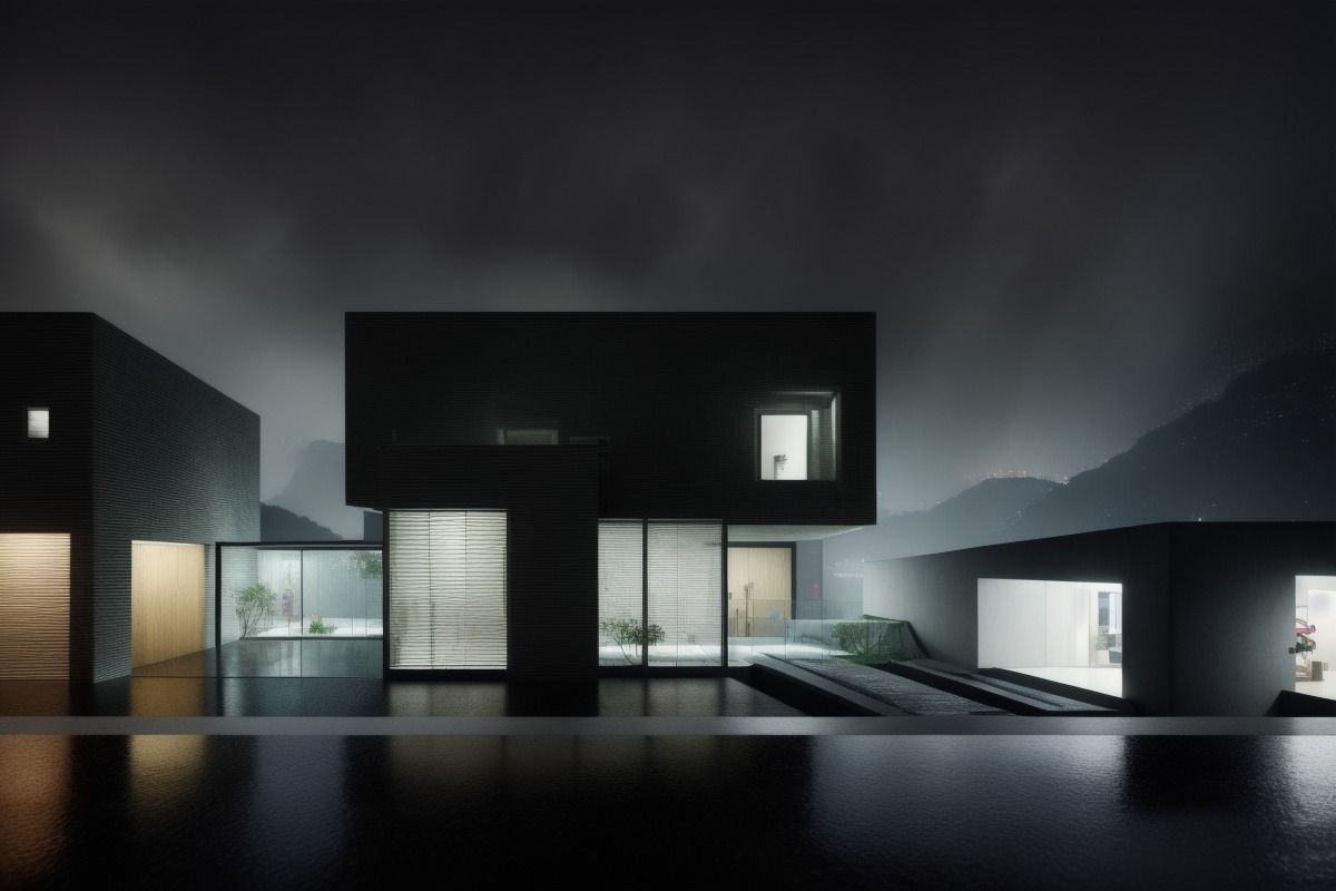 Simple City Living - A 3D Model of a Cozy Urban Home Low-poly 3D model_1