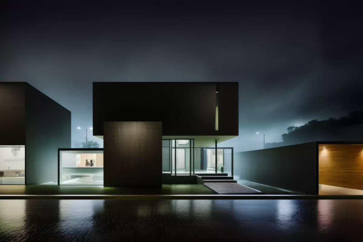 Simple City Living - A 3D Model of a Cozy Urban Home Low-poly 3D model_0