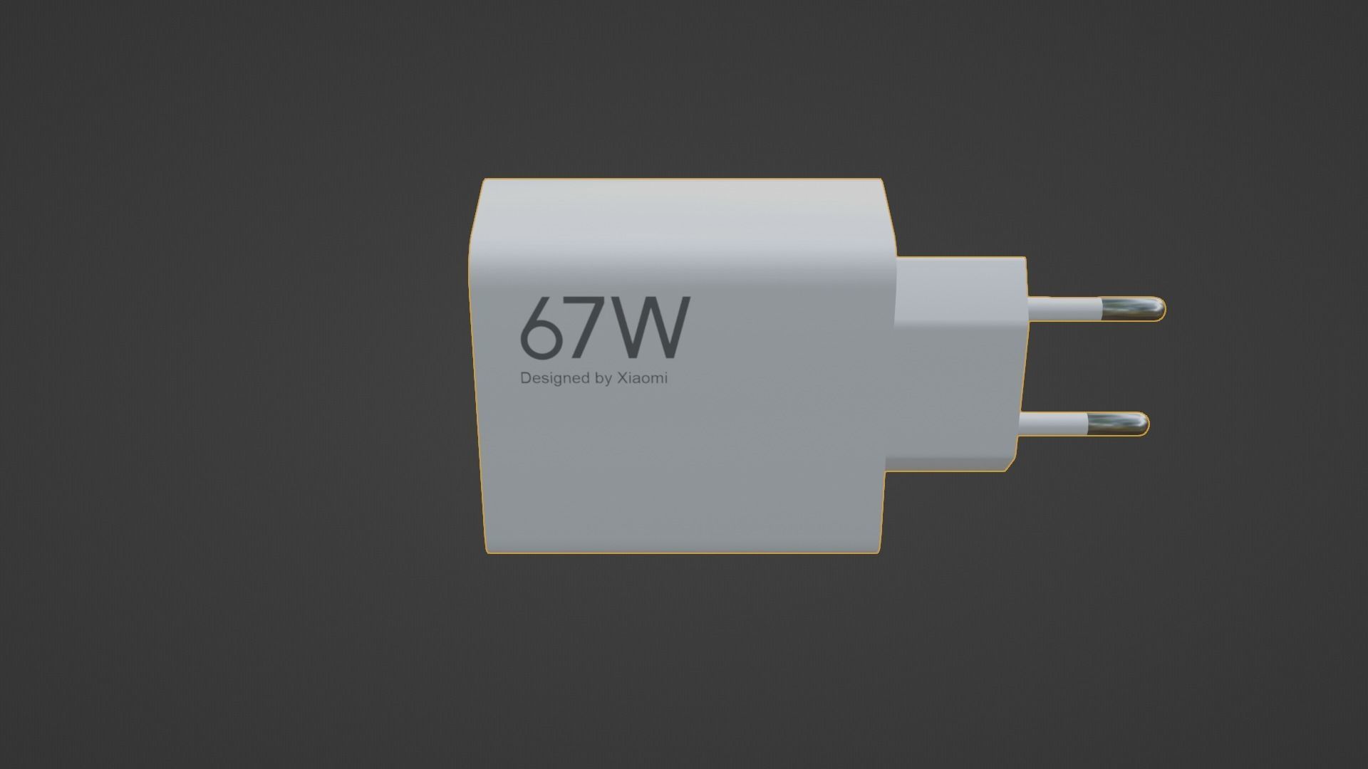 Power Adapter Low-poly 3D model_1
