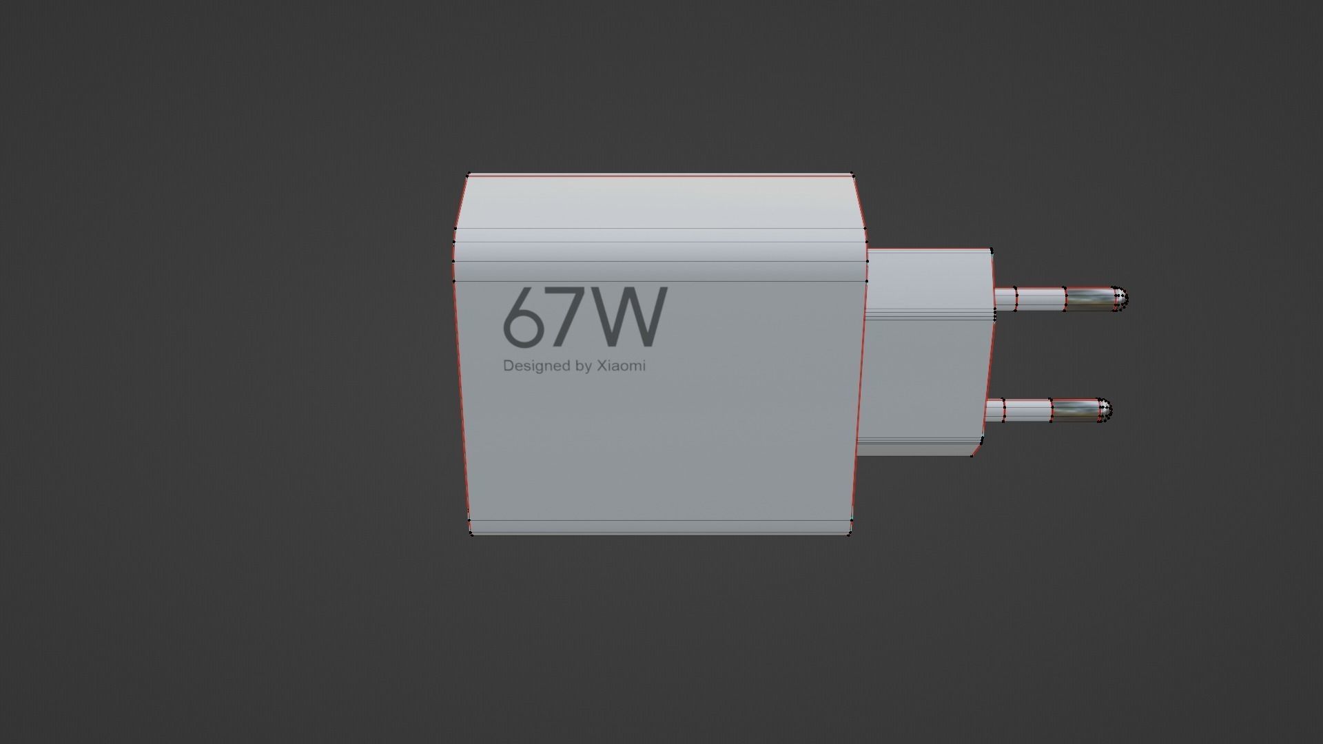 Power Adapter Low-poly 3D model_20
