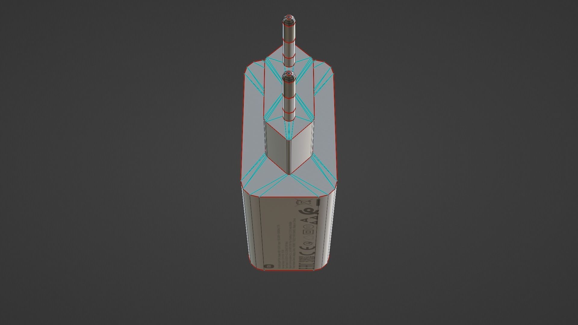 Power Adapter Low-poly 3D model_32