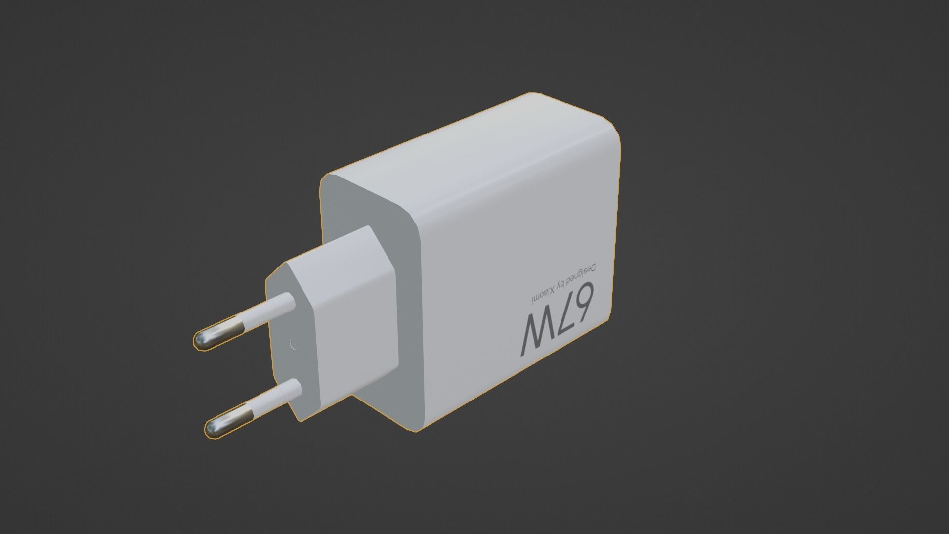 Power Adapter Low-poly 3D model_5