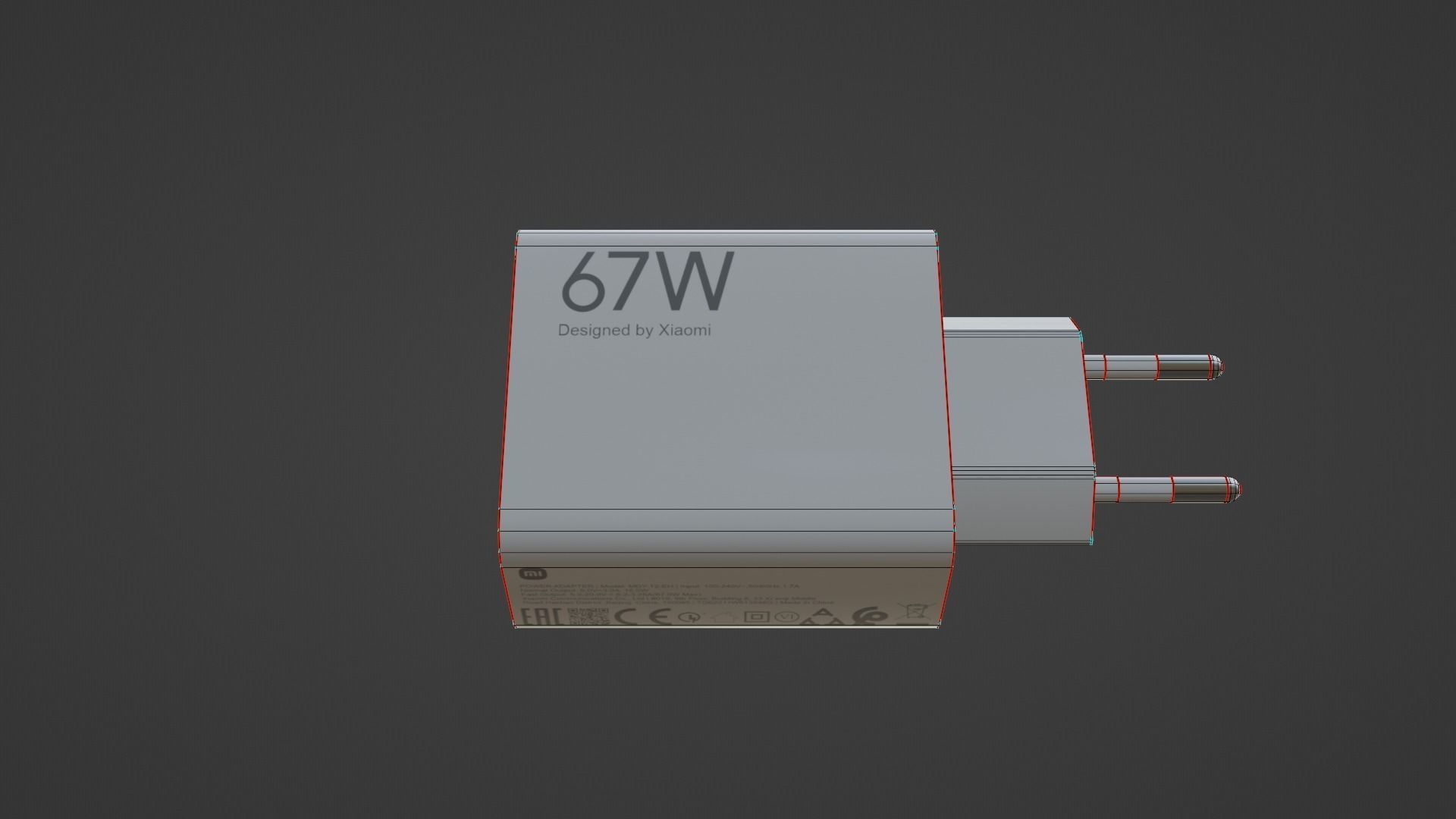 Power Adapter Low-poly 3D model_27