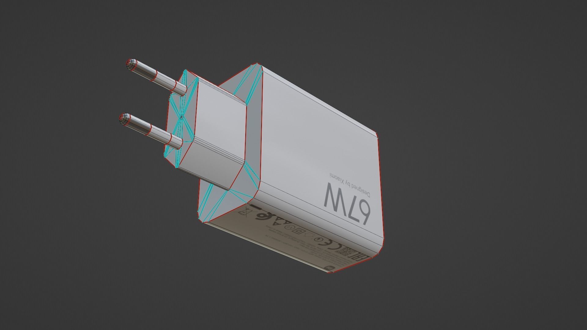 Power Adapter Low-poly 3D model_31