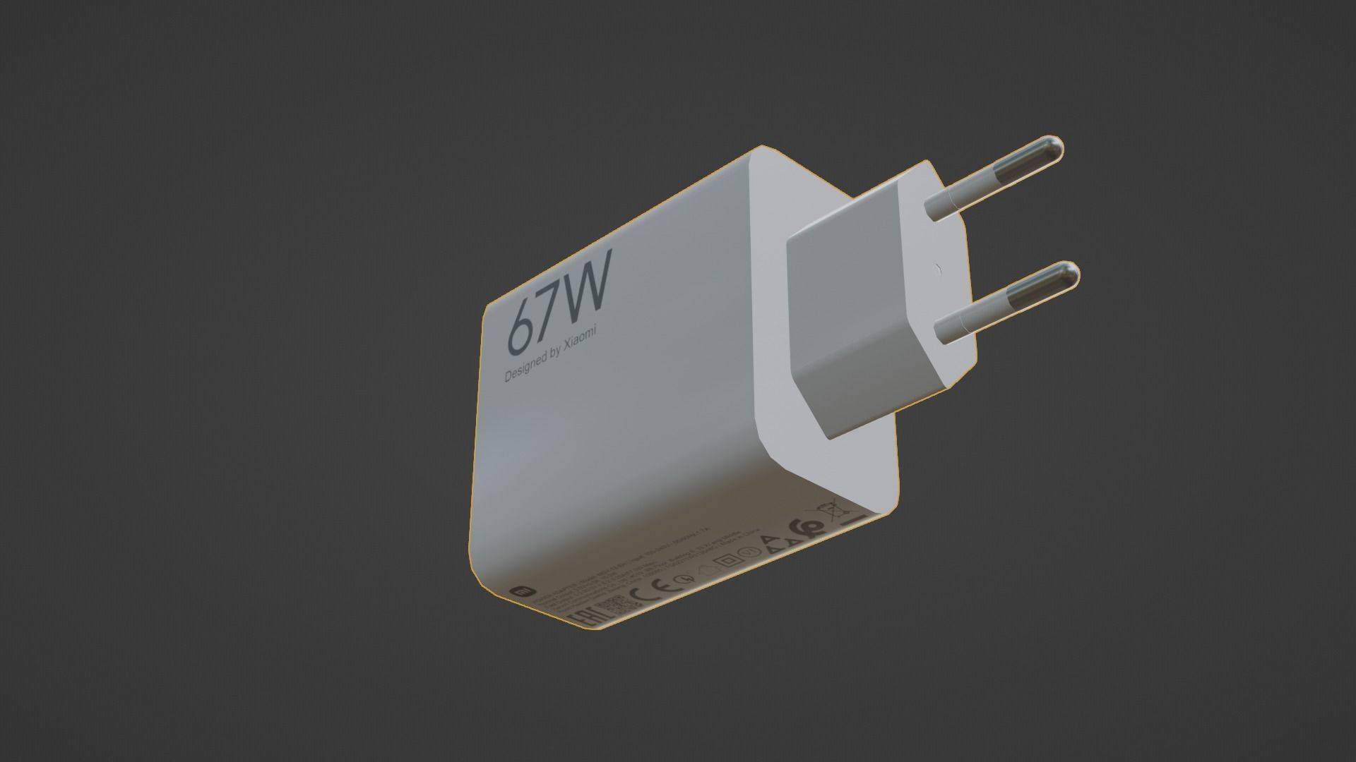 Power Adapter Low-poly 3D model_14