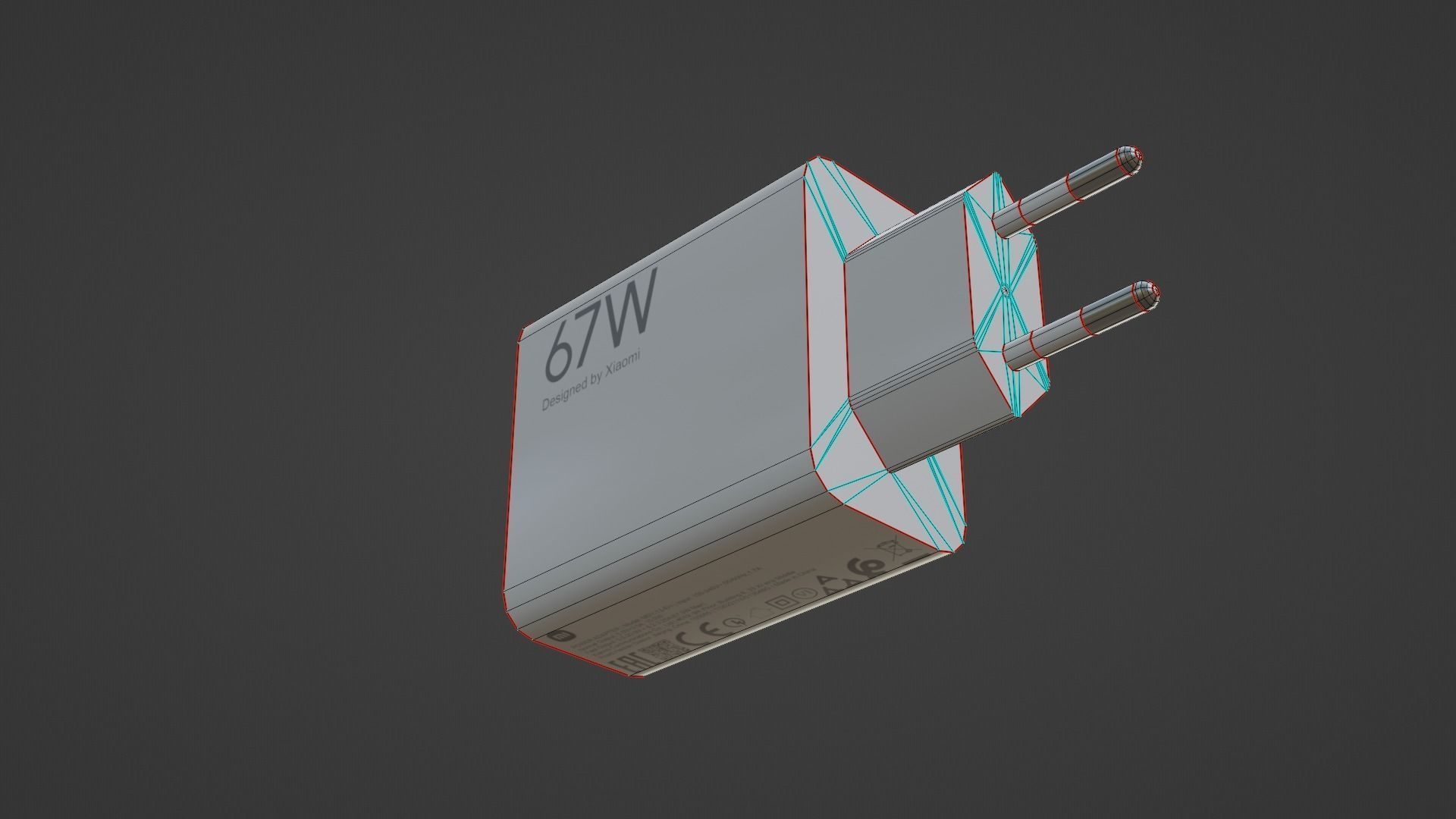 Power Adapter Low-poly 3D model_33