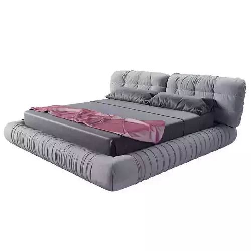 Modern bed with a headboard