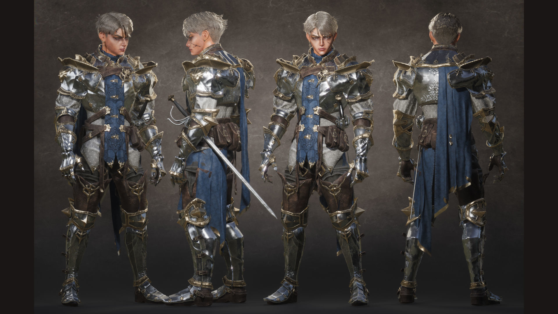 Medieval Explorer Soldier Character Low-poly 3D model_5