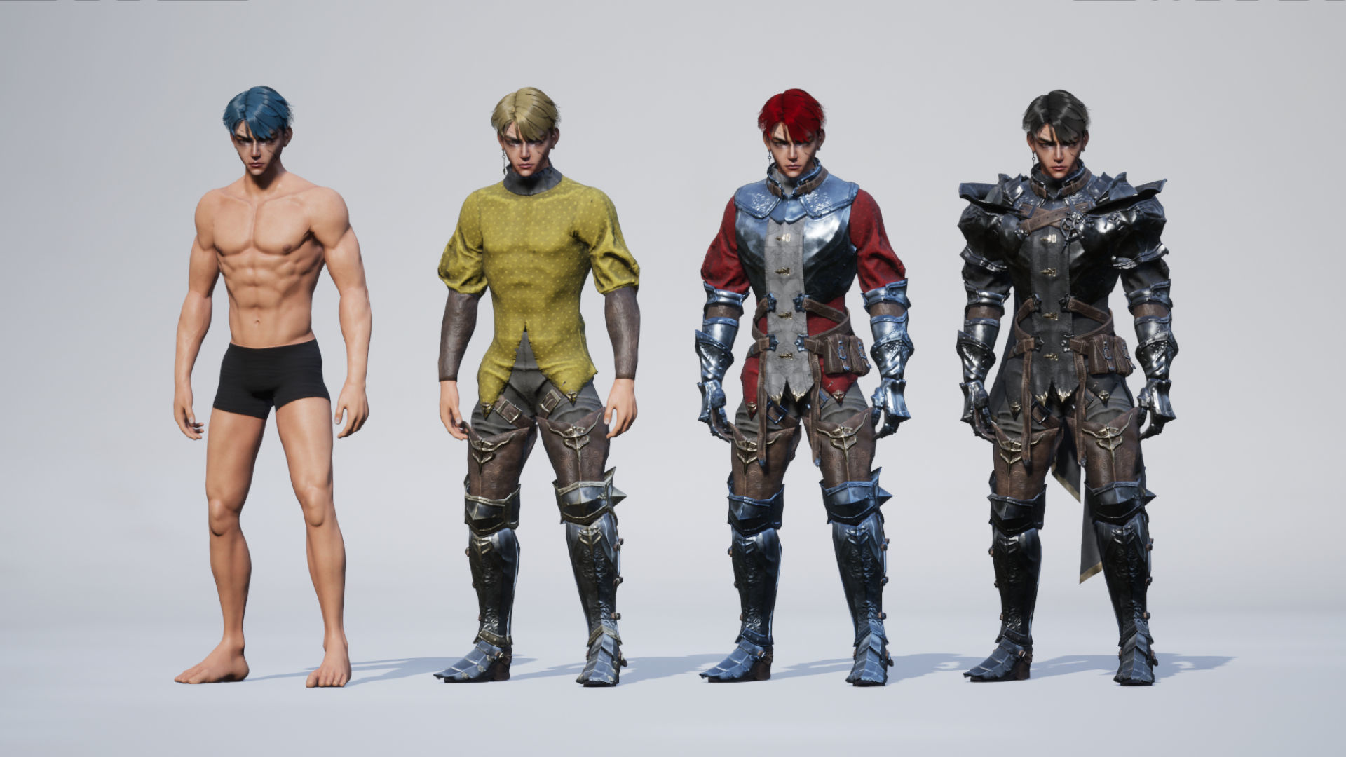 Medieval Explorer Soldier Character Low-poly 3D model_9