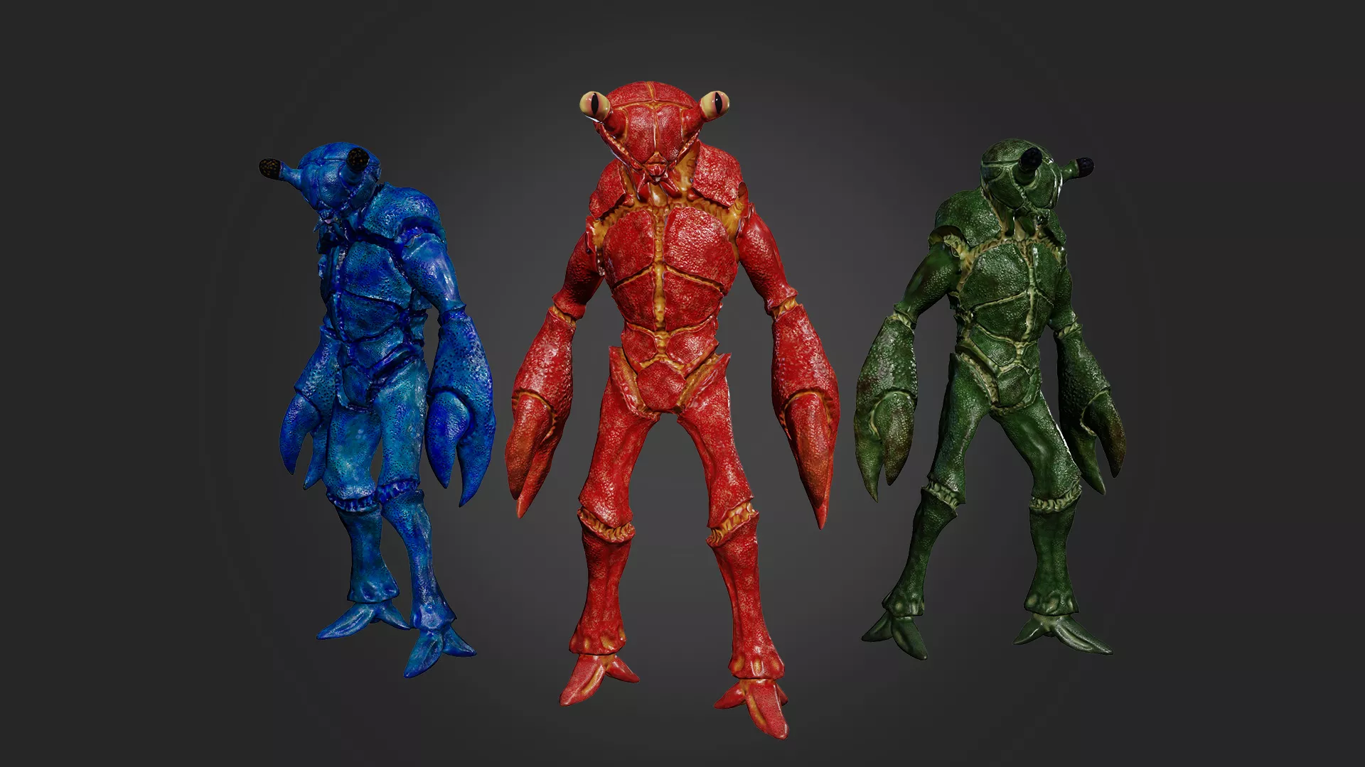 Crab monster Low-poly 3D model