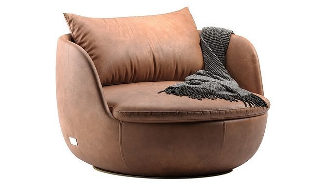 Bart Swivel Lounge chair 3D model