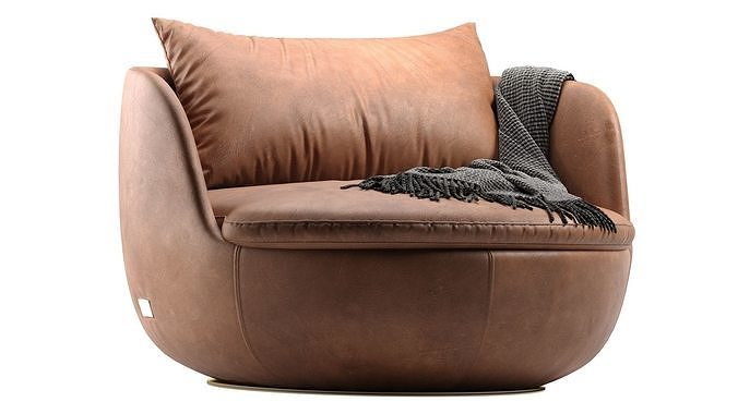 Bart Swivel Lounge chair 3D model 3