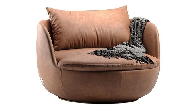 Bart Swivel Lounge chair 3D model 4