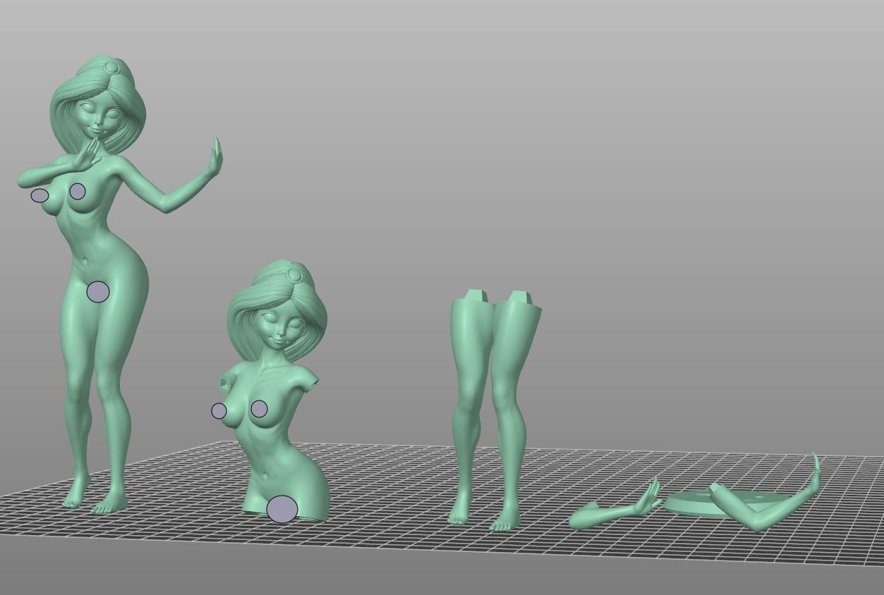 Princess Jasmine 3D print model_11