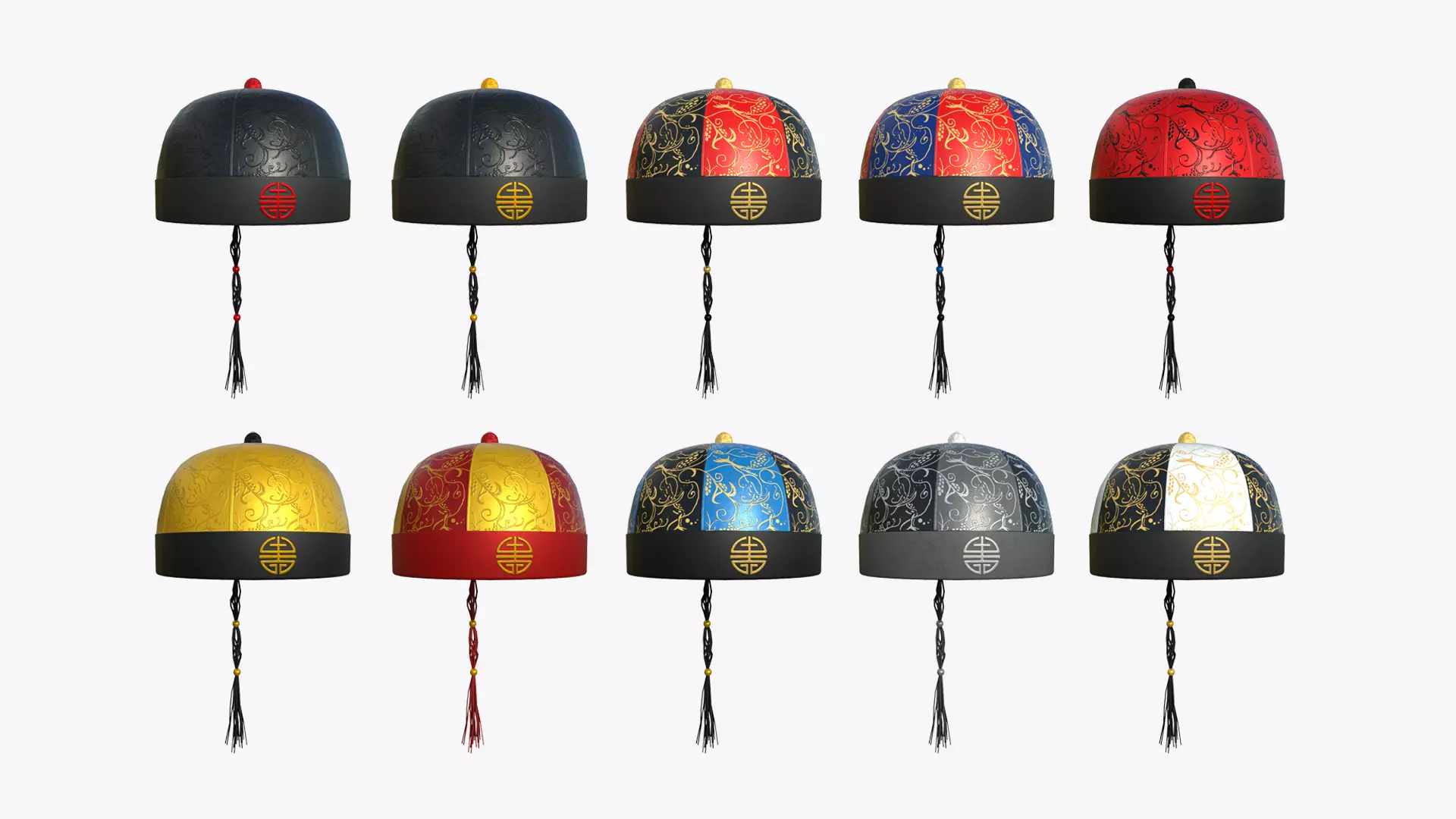 10 Chinese Traditional Hat A Collection - Character Design _0