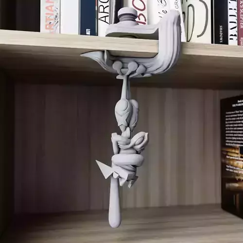 greninja sleep upside down from pokemon 3D print model