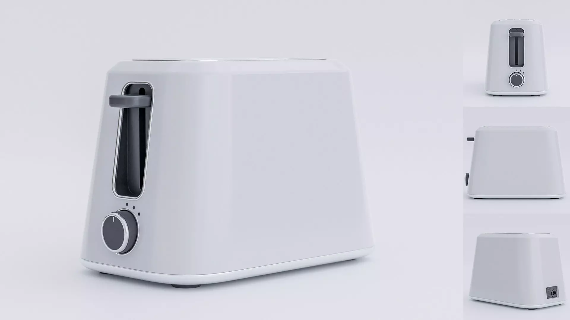 Modern toaster concept Low-poly 3D model_0