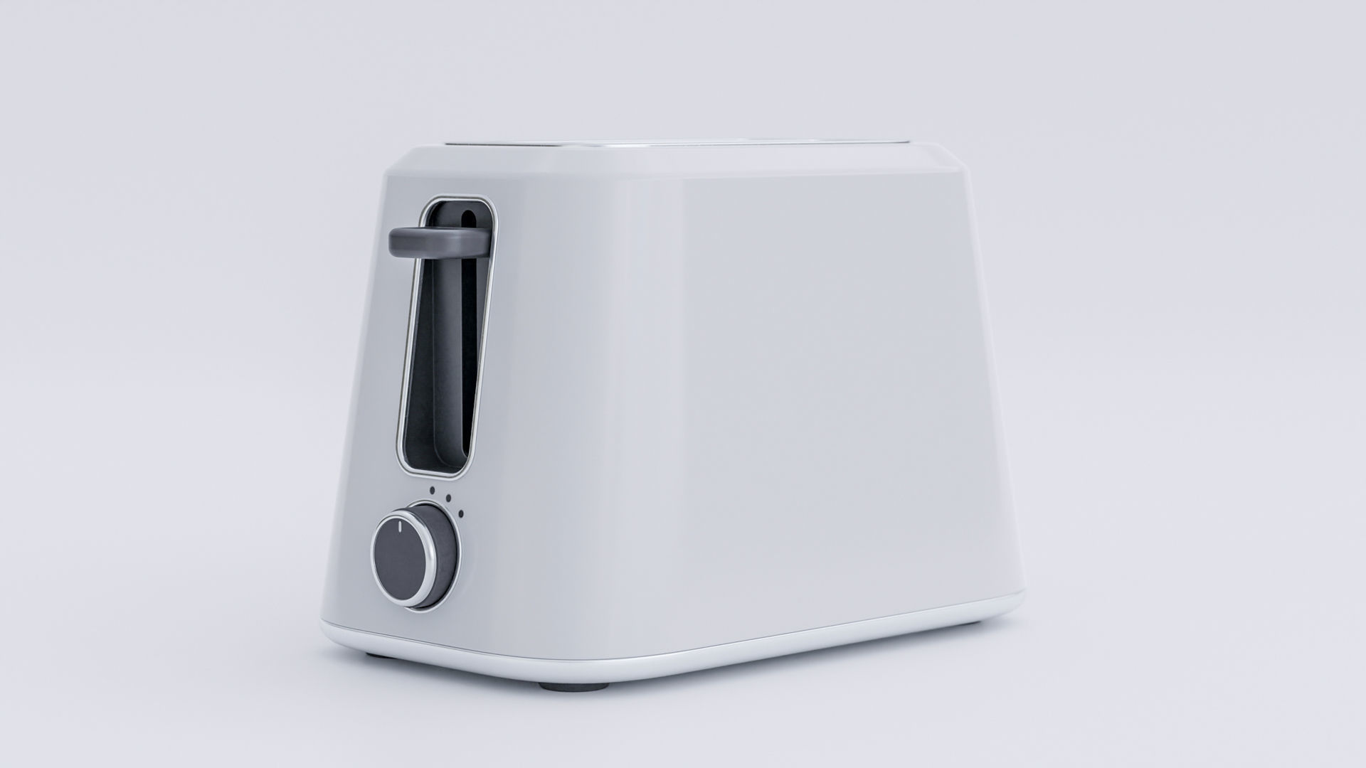 Modern toaster concept Low-poly 3D model_3