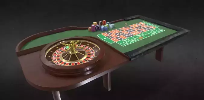 Roulette Low-poly 3D model