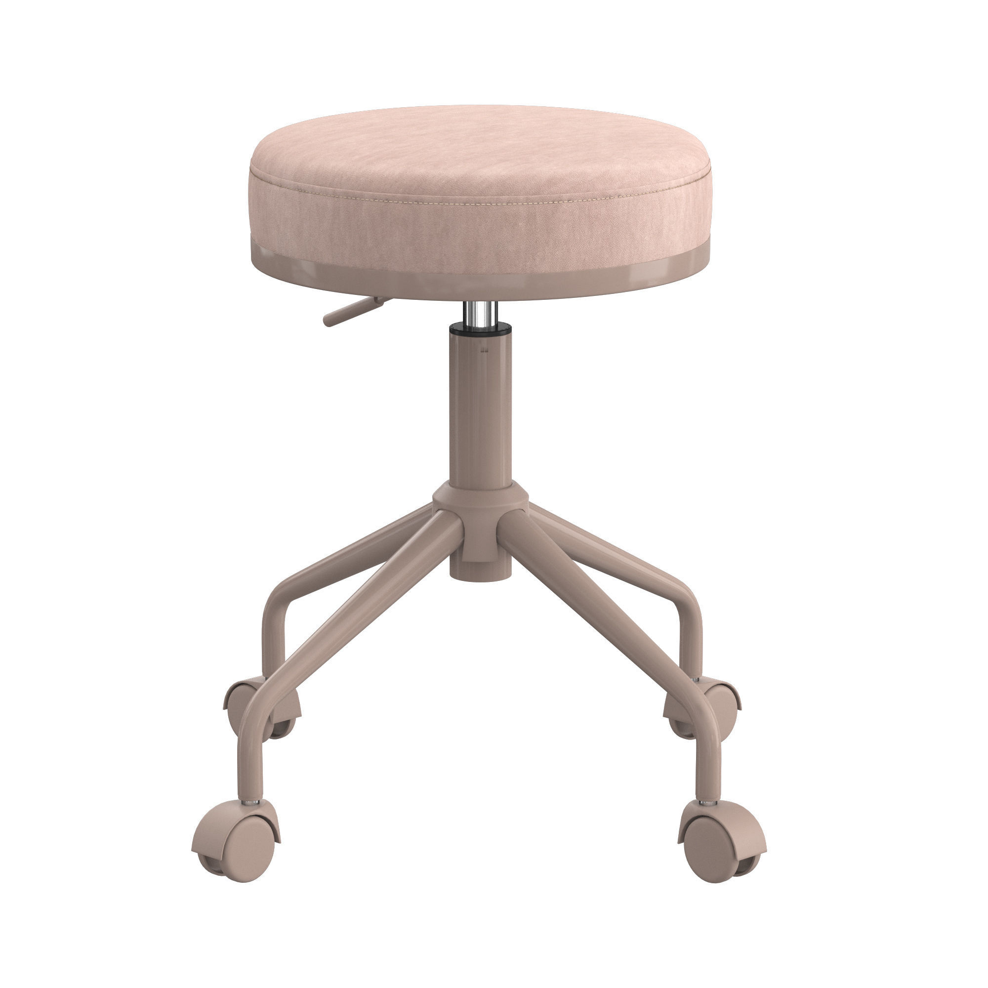 Swivel Rolling Hydraulic Height Adjustable Stool 3D model_3