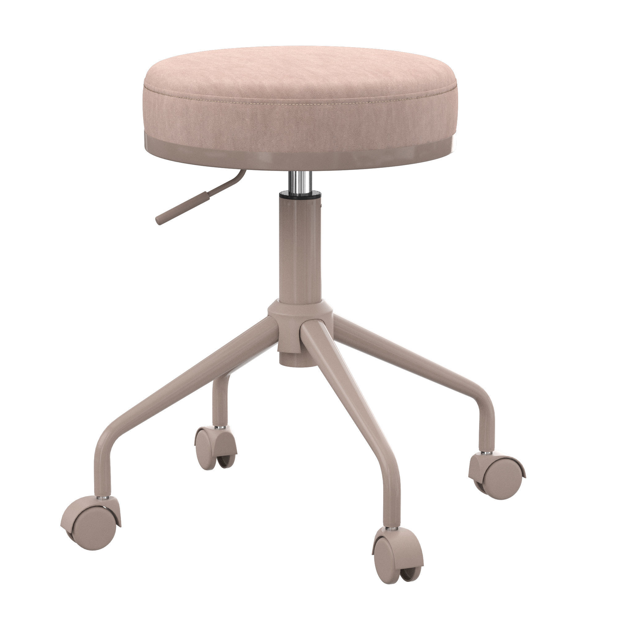 Swivel Rolling Hydraulic Height Adjustable Stool 3D model_2