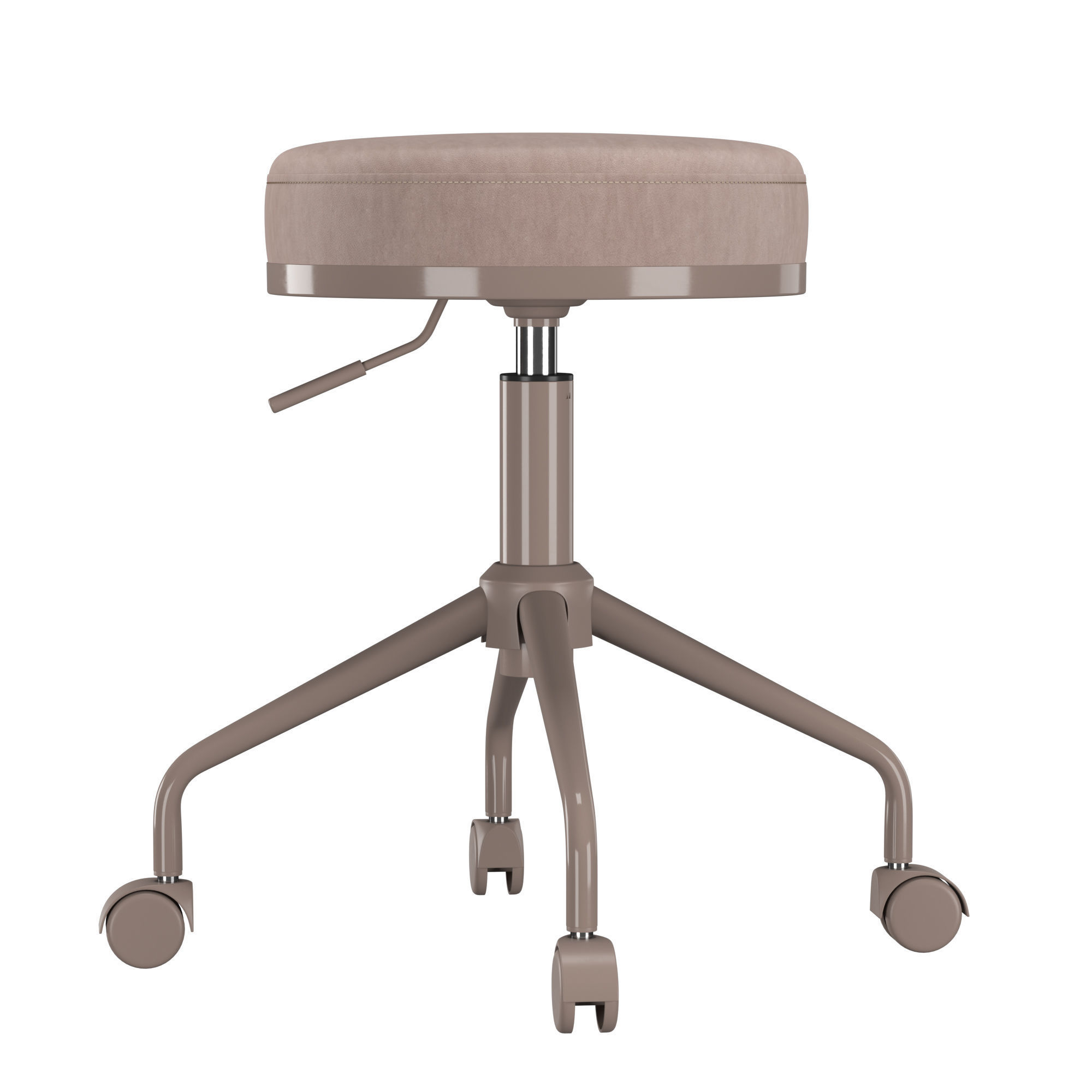 Swivel Rolling Hydraulic Height Adjustable Stool 3D model_6