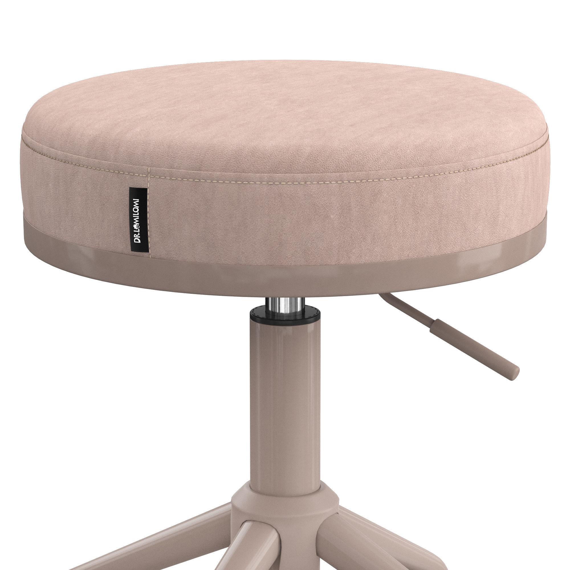 Swivel Rolling Hydraulic Height Adjustable Stool 3D model_5