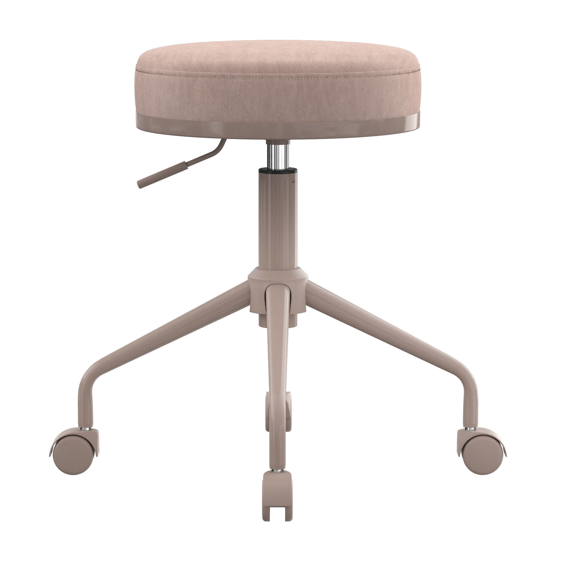 Swivel Rolling Hydraulic Height Adjustable Stool 3D model_1