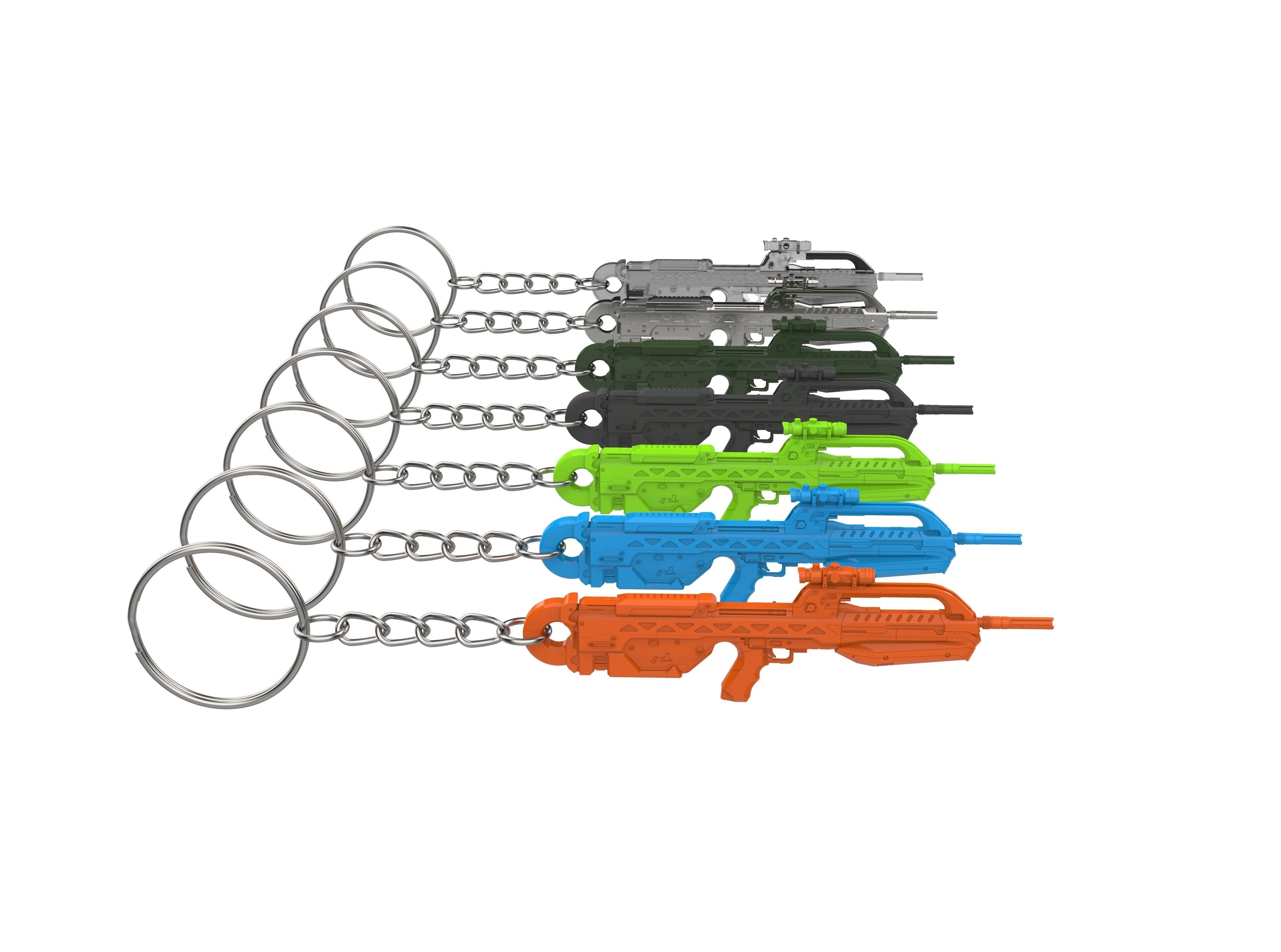 Keychain - BR55 Battle Cannon - Halo - Printable model - STL 3D print model_13