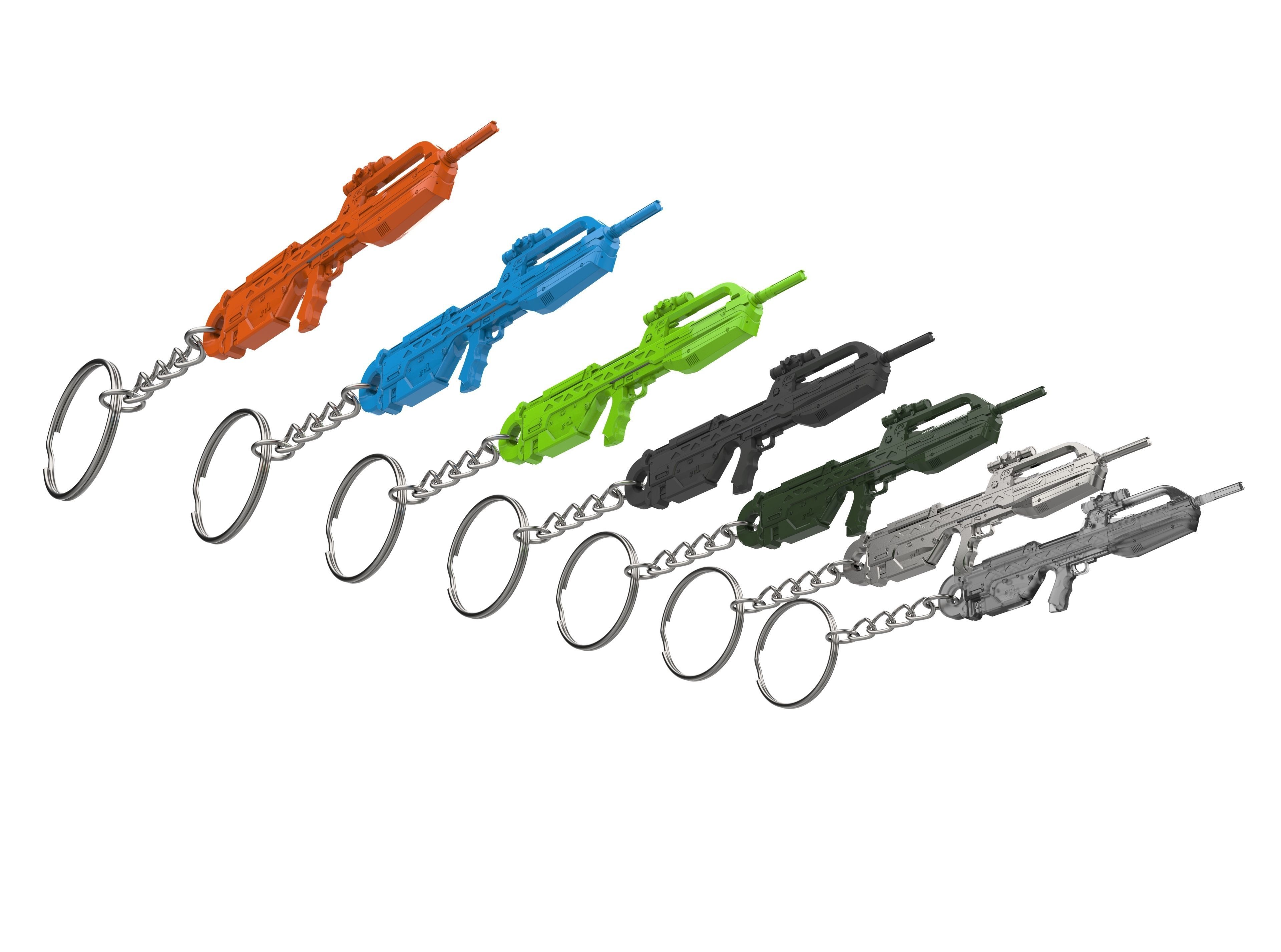 Keychain - BR55 Battle Cannon - Halo - Printable model - STL 3D print model_15