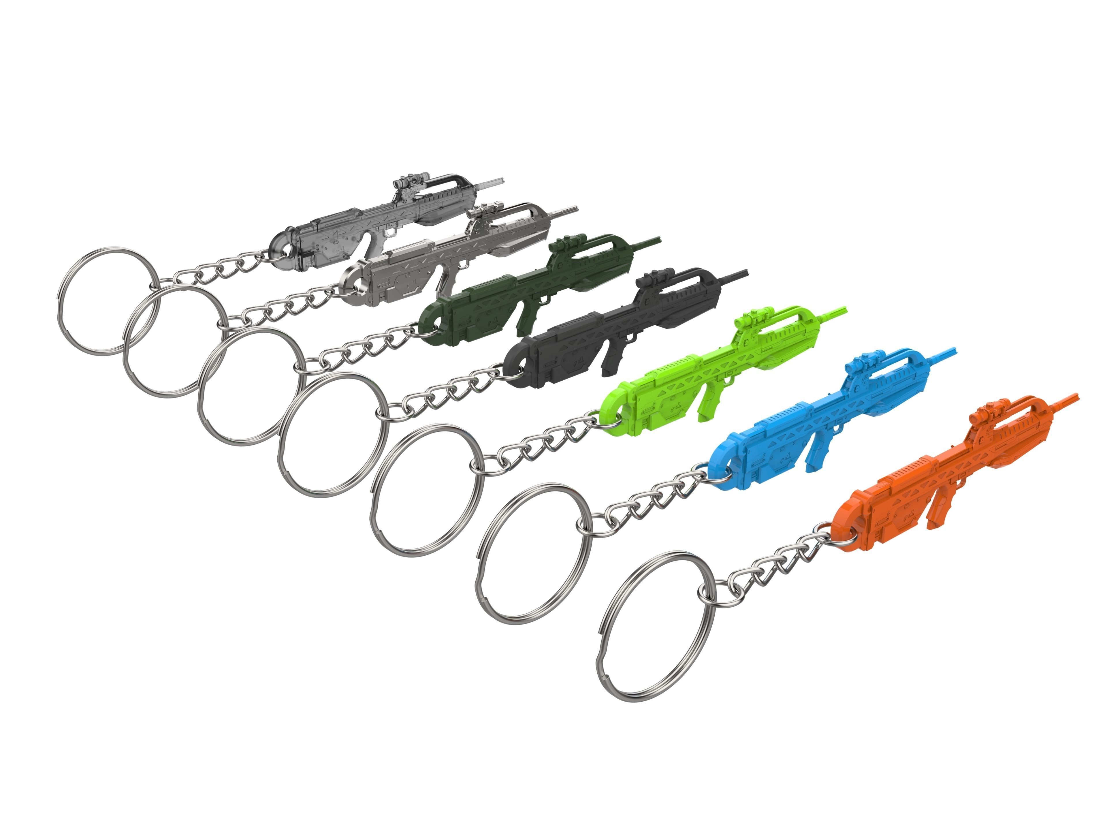 Keychain - BR55 Battle Cannon - Halo - Printable model - STL 3D print model_12